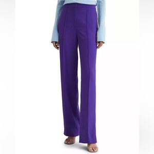 Reiss Aleah Purple Pull-On Straight Leg Trouser Pants Size 4 NWT